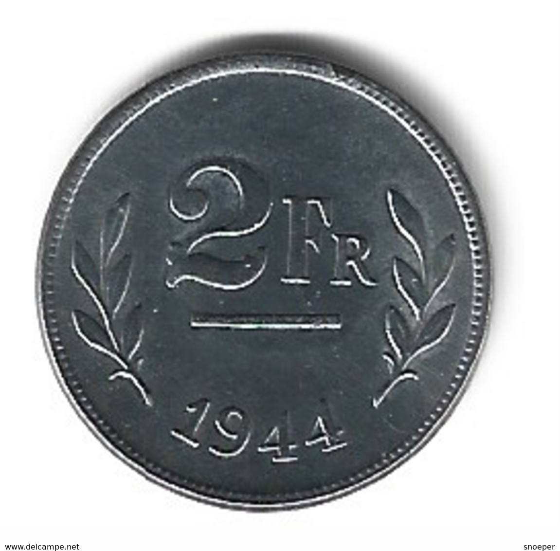 Belguim  Leopold III  2 Francs  1944   Unc - 2 Francs (1944 Libération)