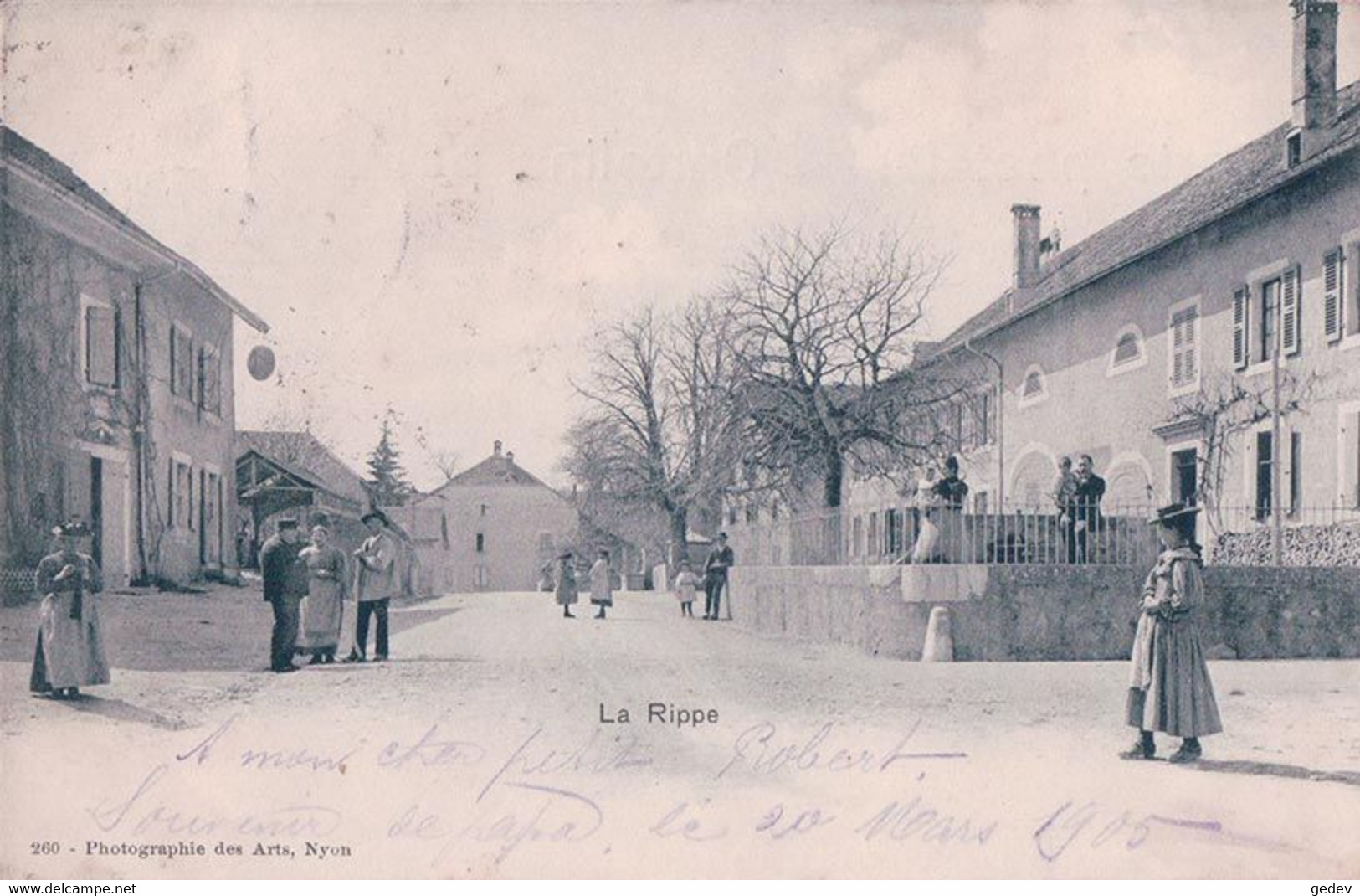 La Rippe VD, Rue Animée (21.3.1903) - La Rippe