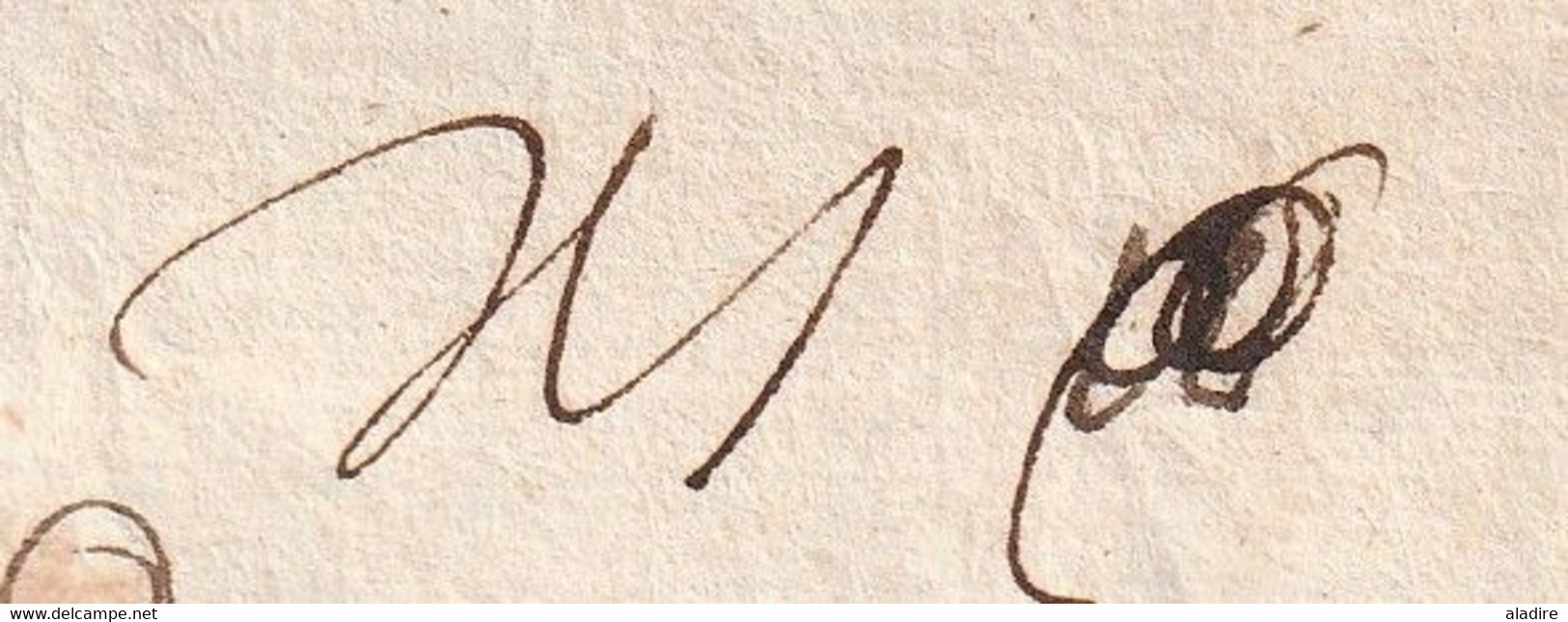 1726 - Marque Postale DELYON - 31 X 4 Mm - Sur Lettre Pliée Avec Correspondance De Lyon Vers Nancy - 1701-1800: Precursors XVIII