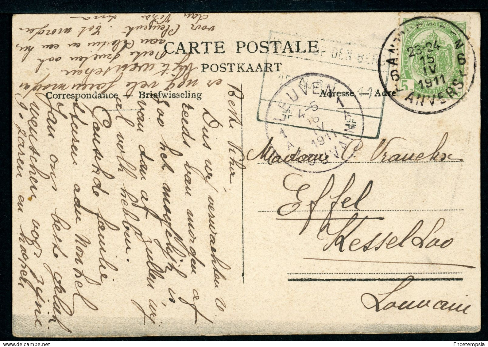 CPA - Carte Postale - Belgique - Westmeerbeek - Dorplaats - 1911 (CP20062OK) - Hulshout