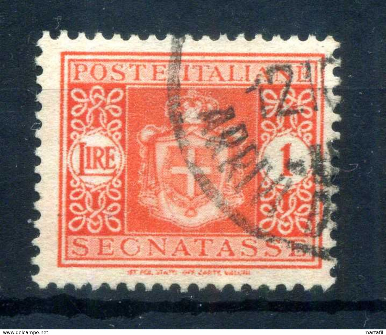 1945 LUOGOTENENZA TASSE N.92 USATO Filigrana Ruota - Postage Due