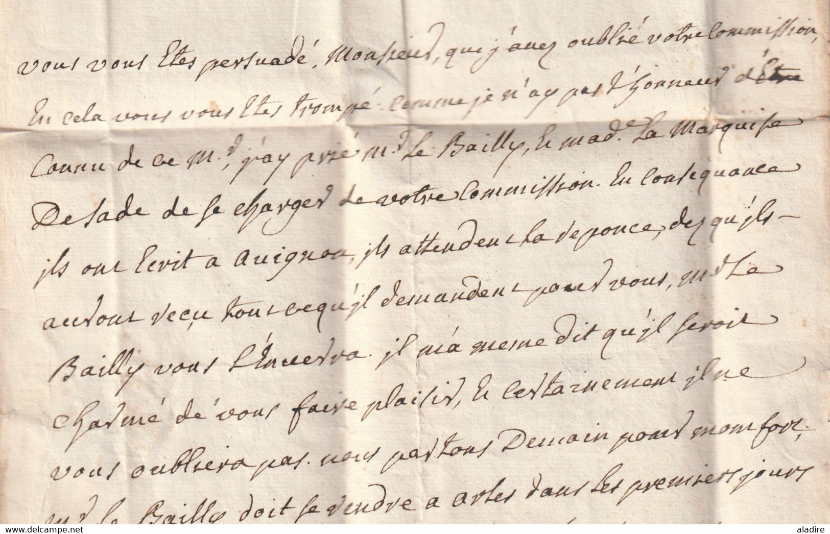 1750 - Marque Postale DAIX - 20 x 5 mm -  sur lettre pliée avec correspondance vers Grenoble, Isère - taxe 7
