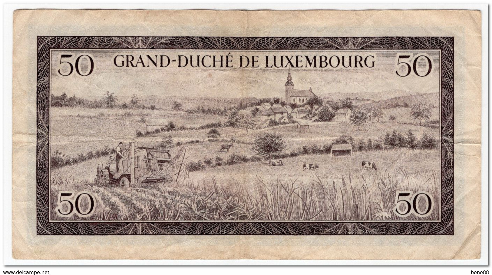 LUXEMBOURG,50 FRANCA,1961,P.51,F+ - Luxemburg