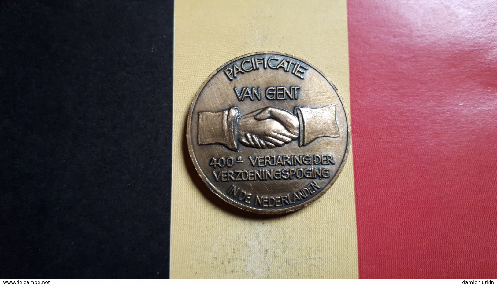 BELGIE SUPERBE MEDAILLE PACIFICATIE VAN GENT 36MM 19GR - Royaux / De Noblesse