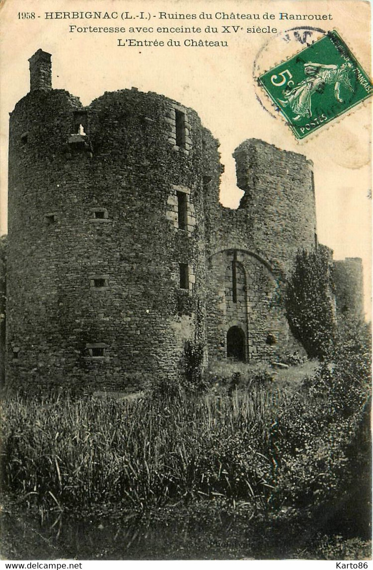 Herbignac * Les Ruines Du Château De Ranrouet * Entrée Du Château - Herbignac
