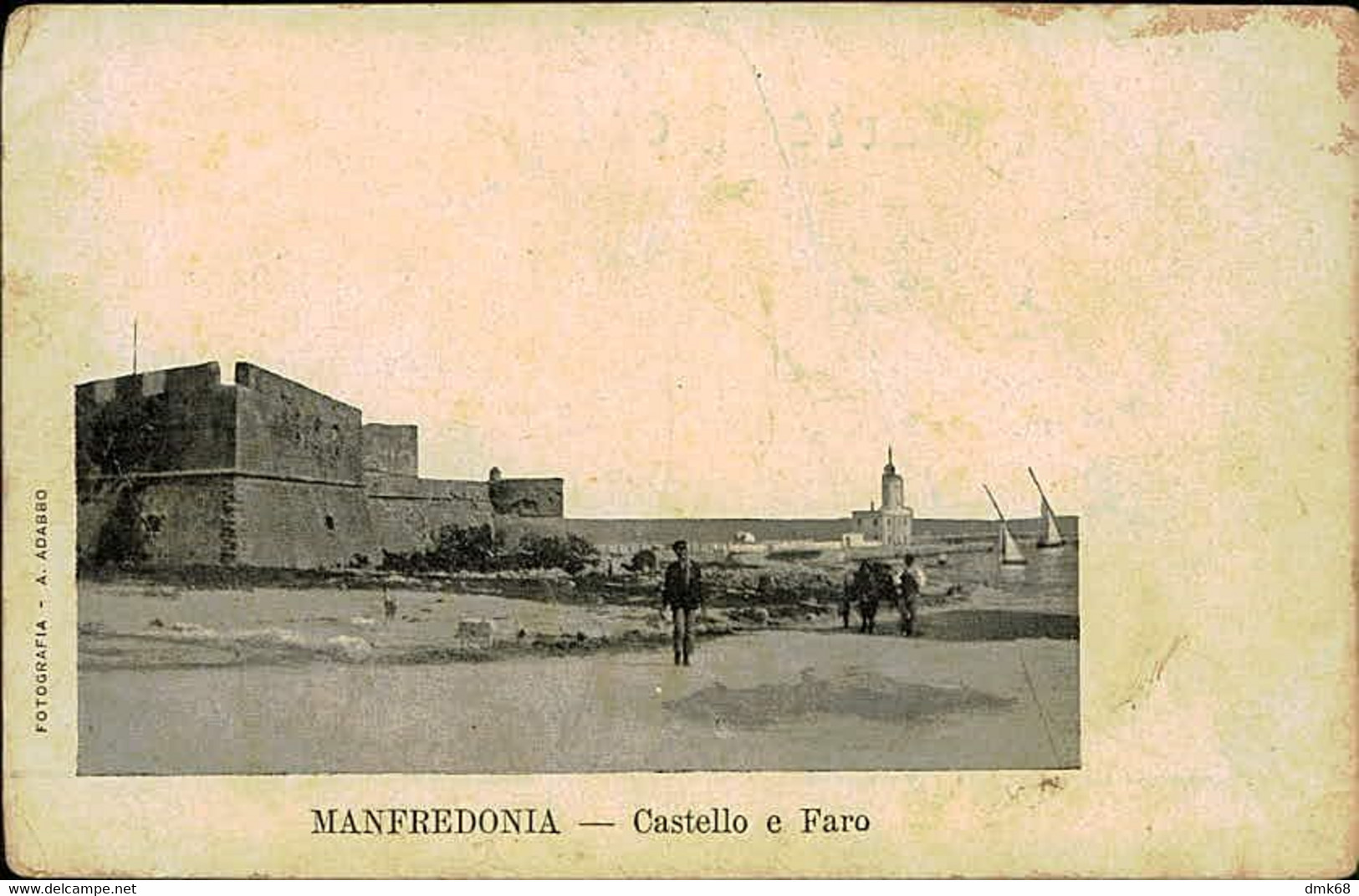 MANFREDONIA - CASTELLO E FARO - FOTO A. ADASSO - EDIZIONE GRAFICHE LAMADORI - 1900s  (9685) - Manfredonia