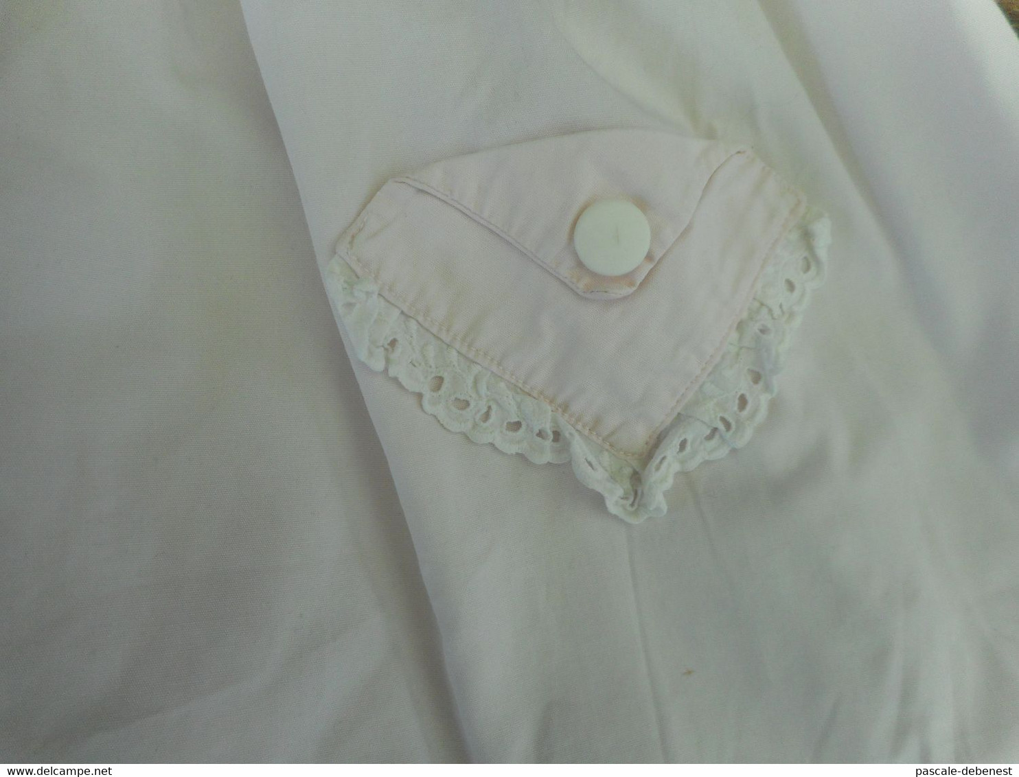 Ancienne Blouse Rose Pâle Faite Main 4 Ans - 1940-1970