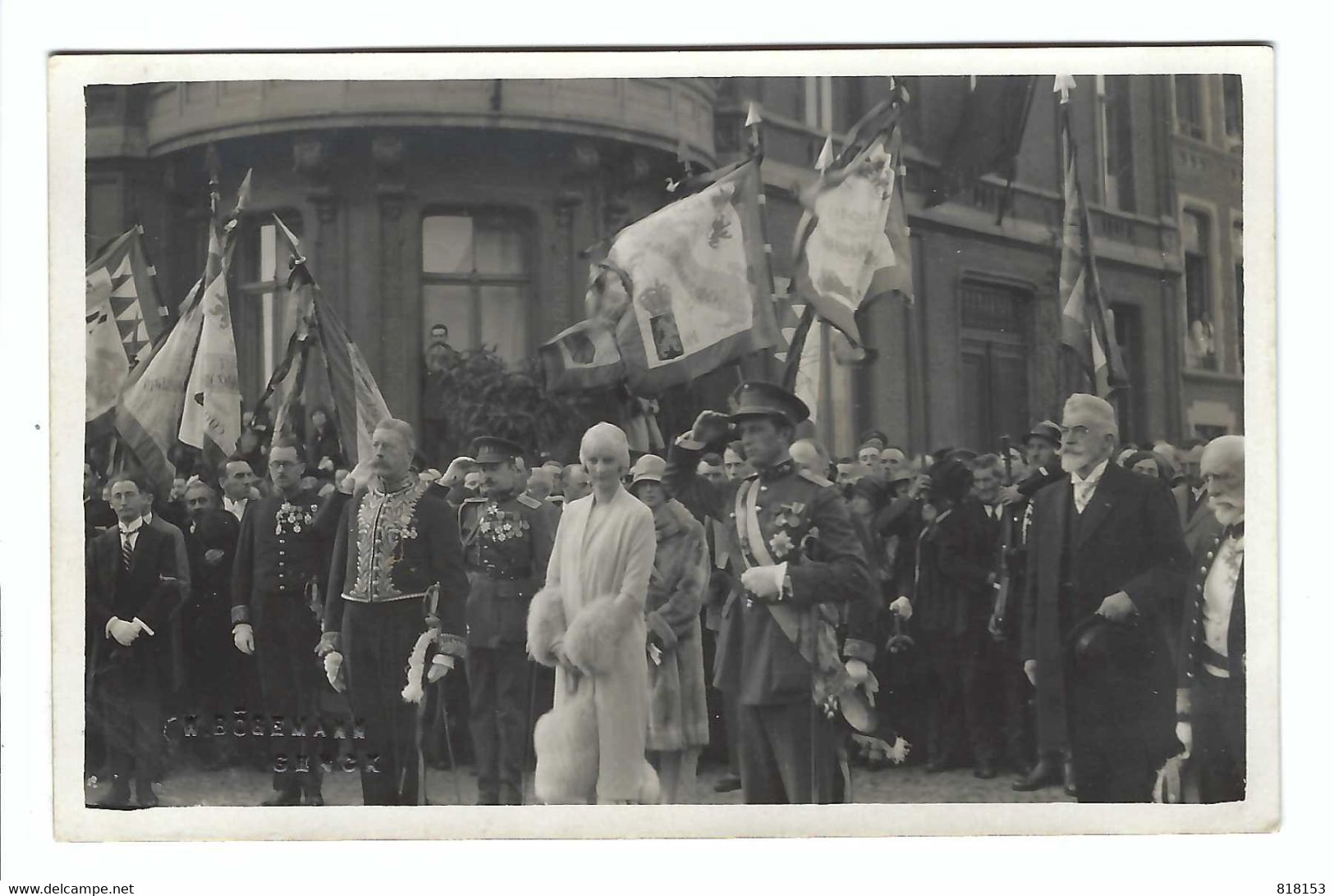 Fotograaf W. Bögemann  Genck  Bezoek Van Koning Leopold III   Fotokaart - Wellen