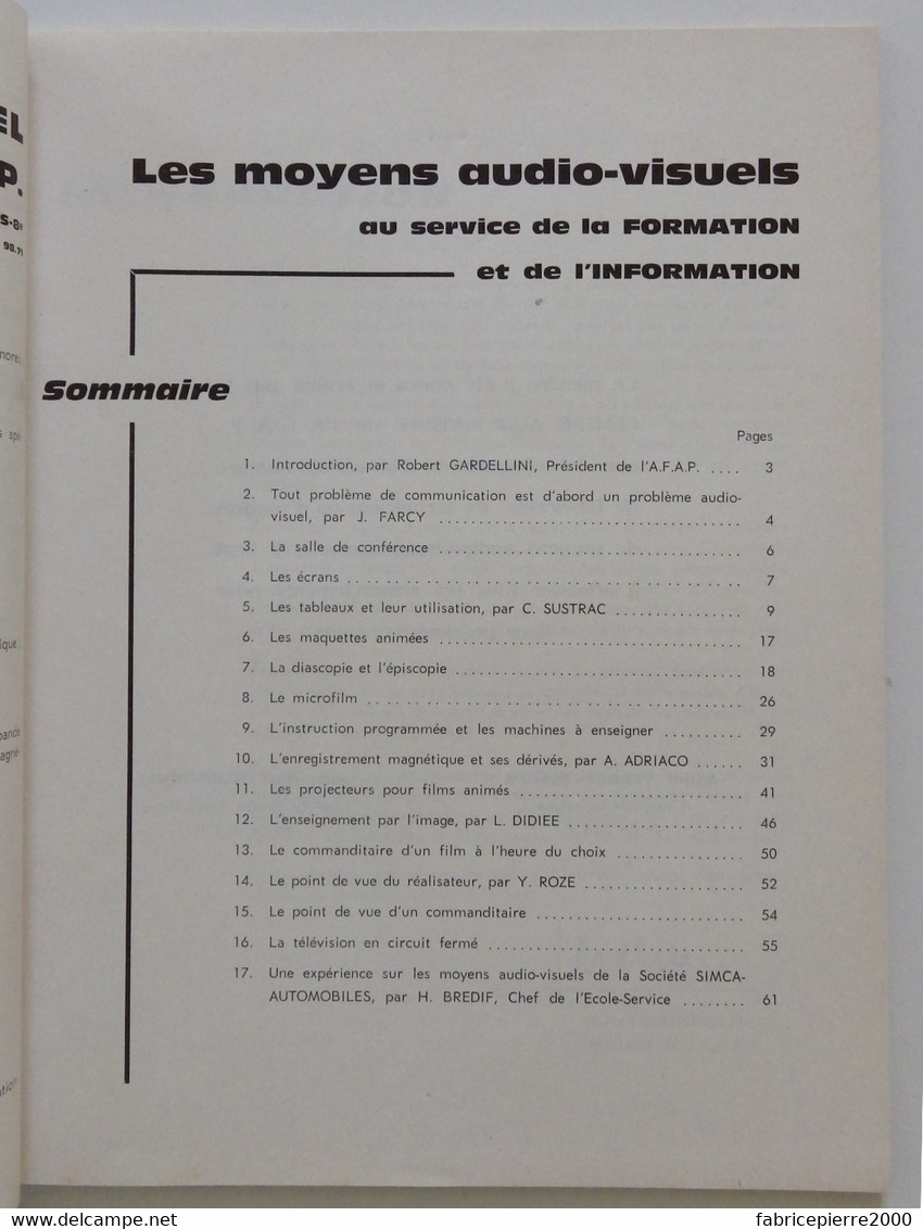 INTERPRODUCTIVITE N° 100 1964 Les Moyens Audiovisuels Au Service De La Formation Et De L'information EXCELLENT ETAT - Audio-Visual