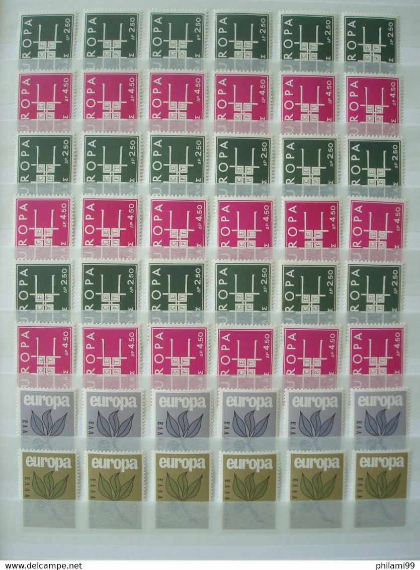 GREECE MNH** COT. 297 EUR STOCK EUROPA 1963 1965 - Collections