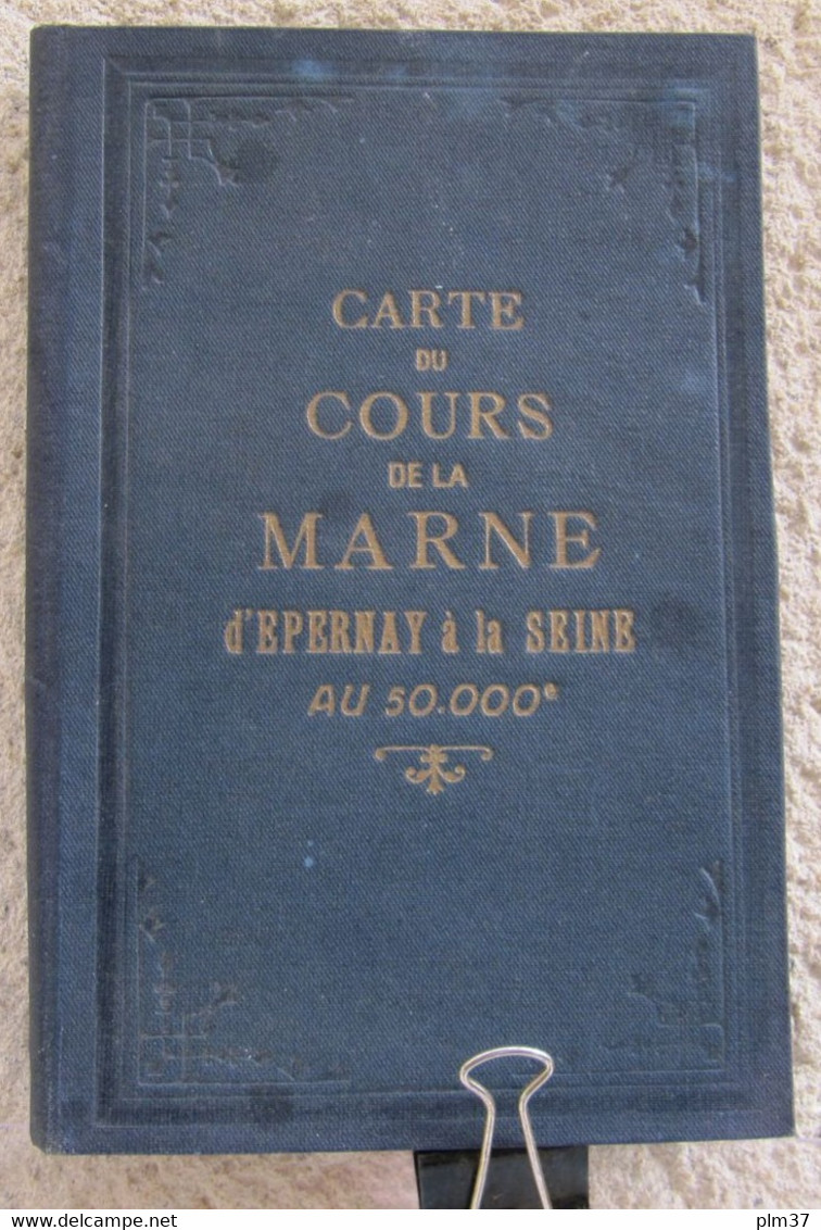 Carte Du Cours De La MARNE D'Epernay à La SEINE Par VUILLAUME, 1930 - Navigation, Yachting - Cartes Marines