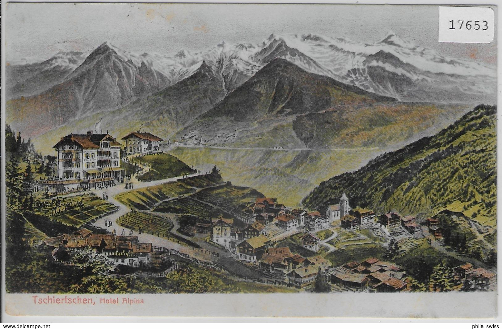 Tschiertschen - Hotel Alpina - Litho - Tschiertschen