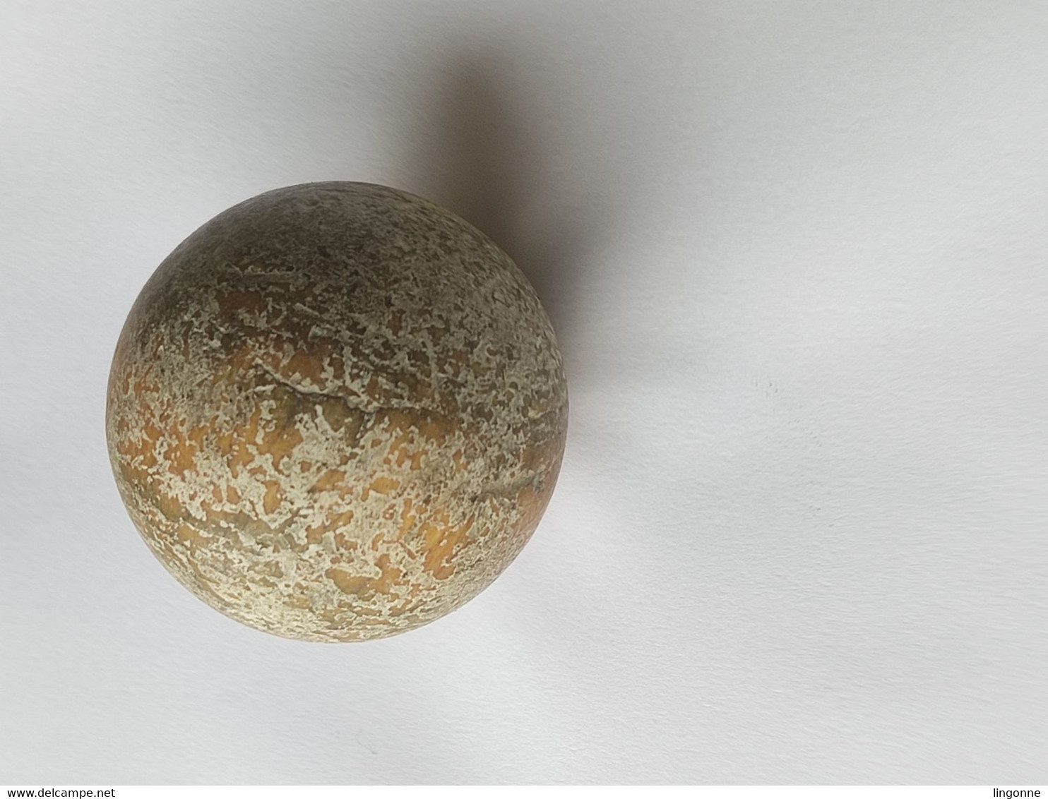 ANCIENNE BOULE DE BILLARD EN OS ? Jeu Café Bistrot EPOQUE FIN 19ème SIECLE  Diamètre : 5 Cm Poids : 119 Grammes - Biljart