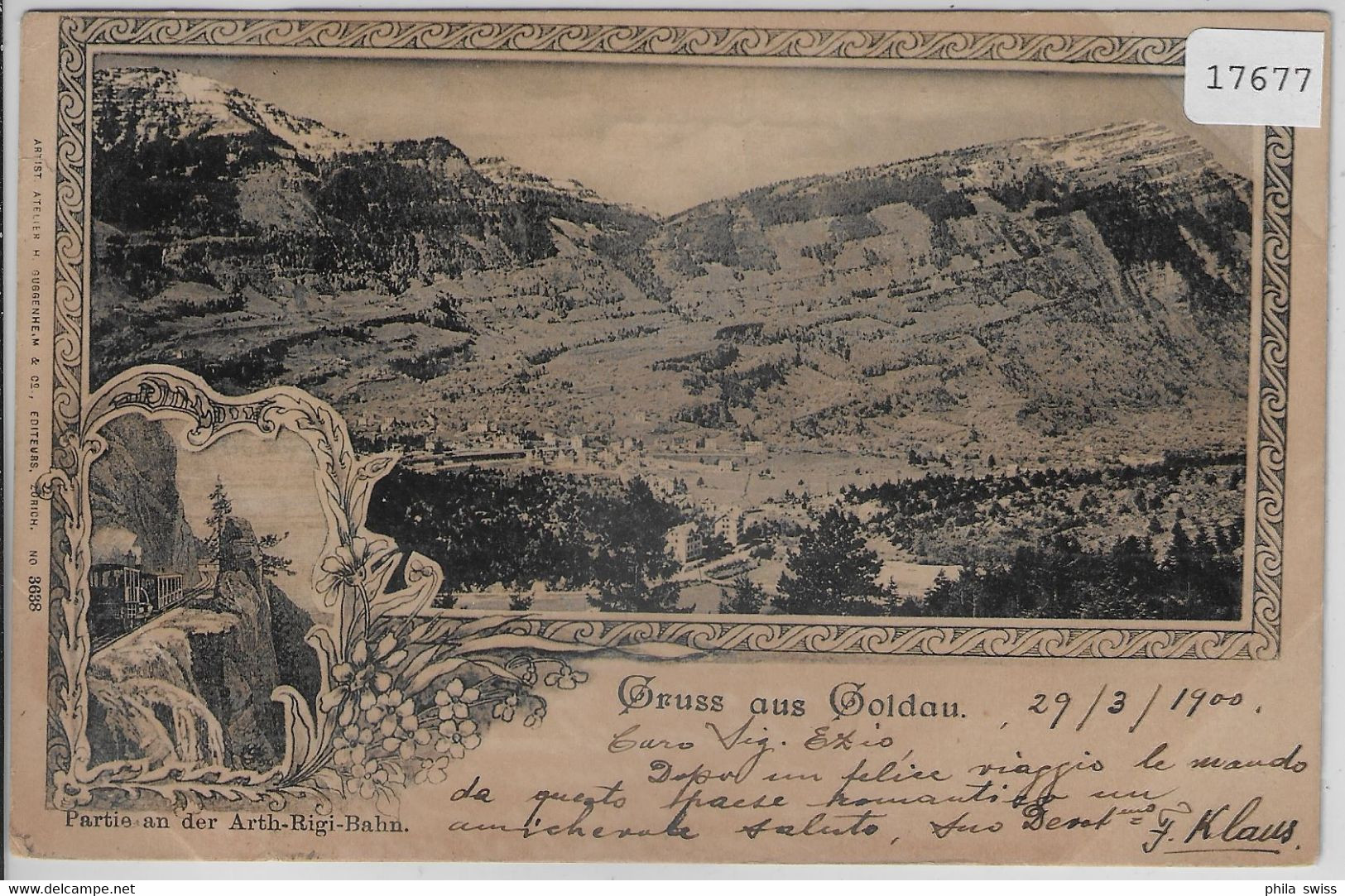 Gruss Aus Goldau - Partie An Der Arth-Rigi-Bahn - 1900 - Arth