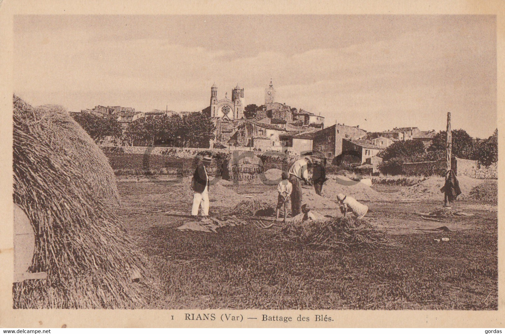 France - Rians - Battage Des Bles - Rians