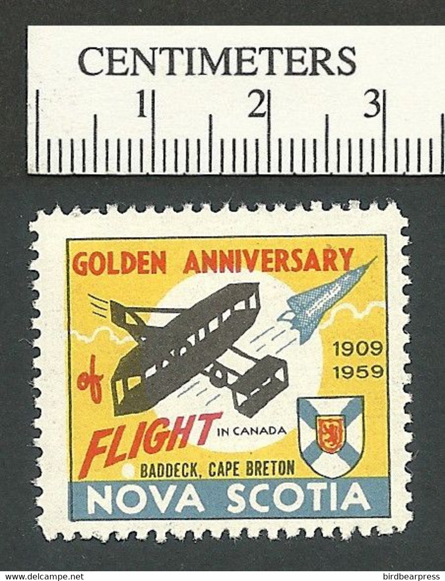 B68-04 CANADA Nova Scotia 1959 Anniversary Of Flight MNH Avro Arrow - Local, Strike, Seals & Cinderellas