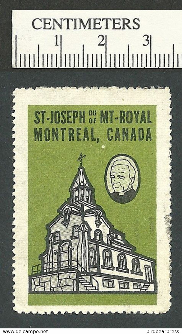 B68-05 CANADA Quebec Montreal Oratoire St Joseph Used 14 - Werbemarken (Vignetten)