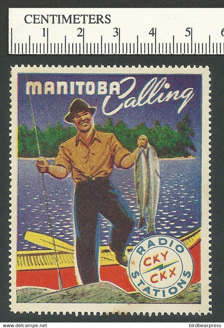 C07-66 CANADA Manitoba Calling Radio Stamp - 8 Fishing MNH - Local, Strike, Seals & Cinderellas