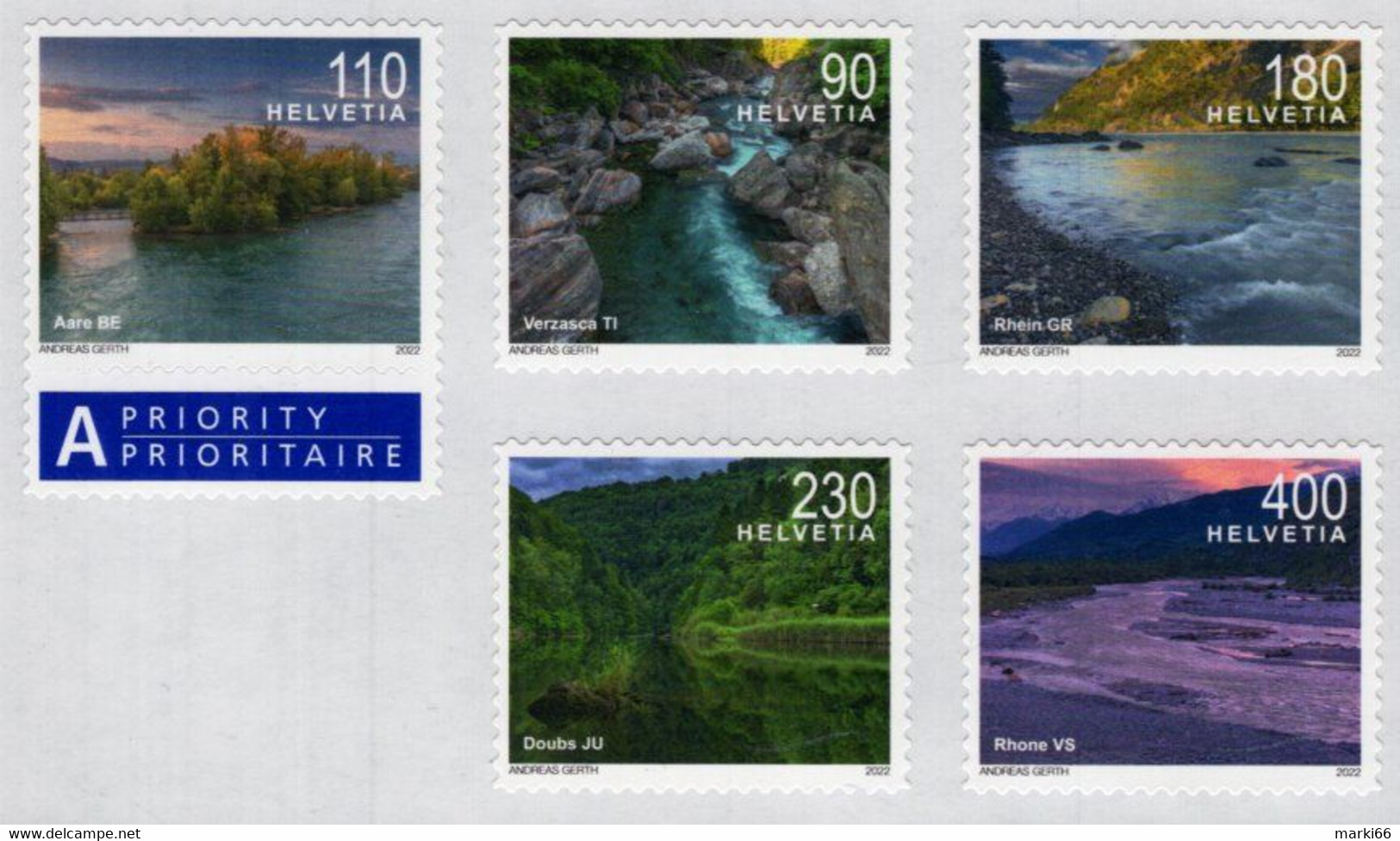 Switzerland - 2022 - Swiss Landscapes - Mint Self-adhesive Stamp Set - Nuevos