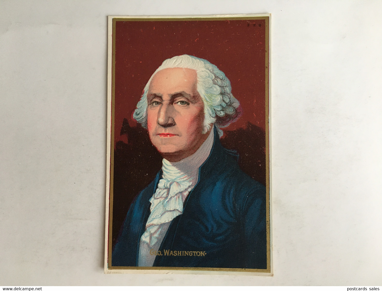 USA Revolutionary War Of Independence President George Washington Portrait Litho - Présidents