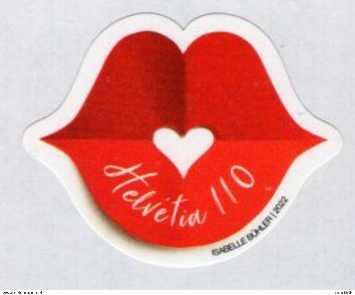 Switzerland - 2022 - Greetings - Kiss - Mint Self-adhesive Stamp - Ongebruikt