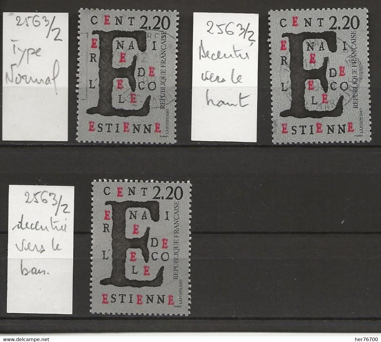 VARIETE FRANCAISE N° YVERT   2563 - Unused Stamps