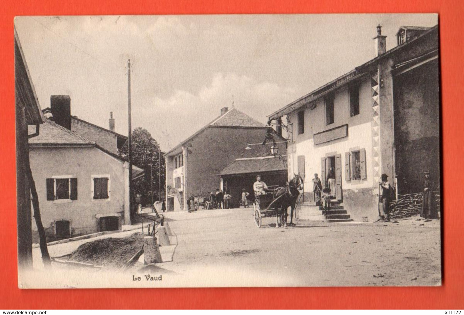 ZMU-17 CARTE-PHOTO RARE District Nyon, Le Vaud  Très ANIME. Circulé 1908  Pas De Nom D'éditeur - Le Vaud