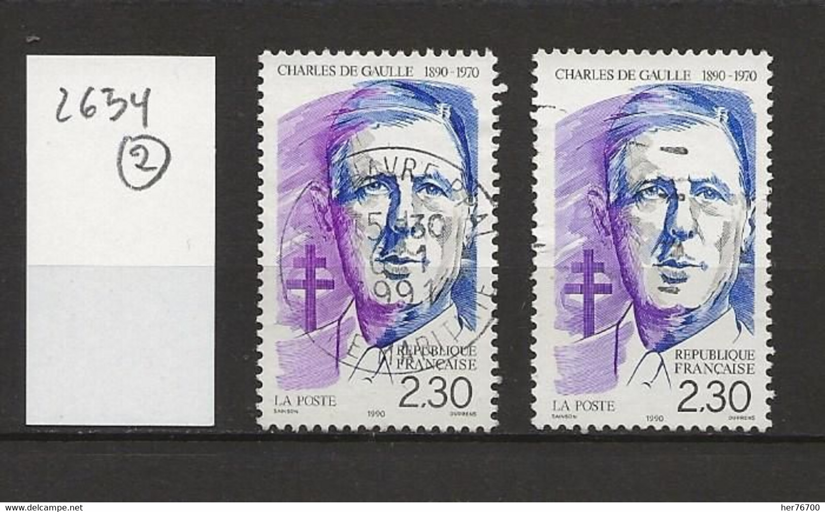 VARIETE FRANCAISE N° YVERT   2634 A - Used Stamps