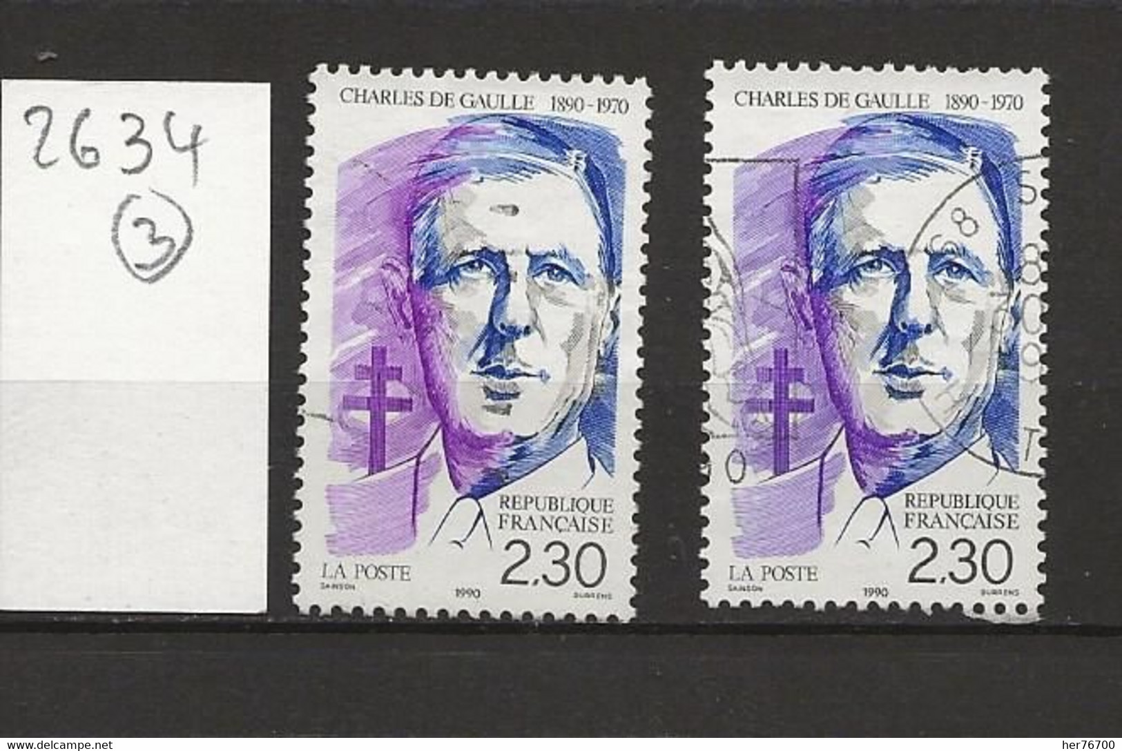 VARIETE FRANCAISE N° YVERT   2634 A - Used Stamps