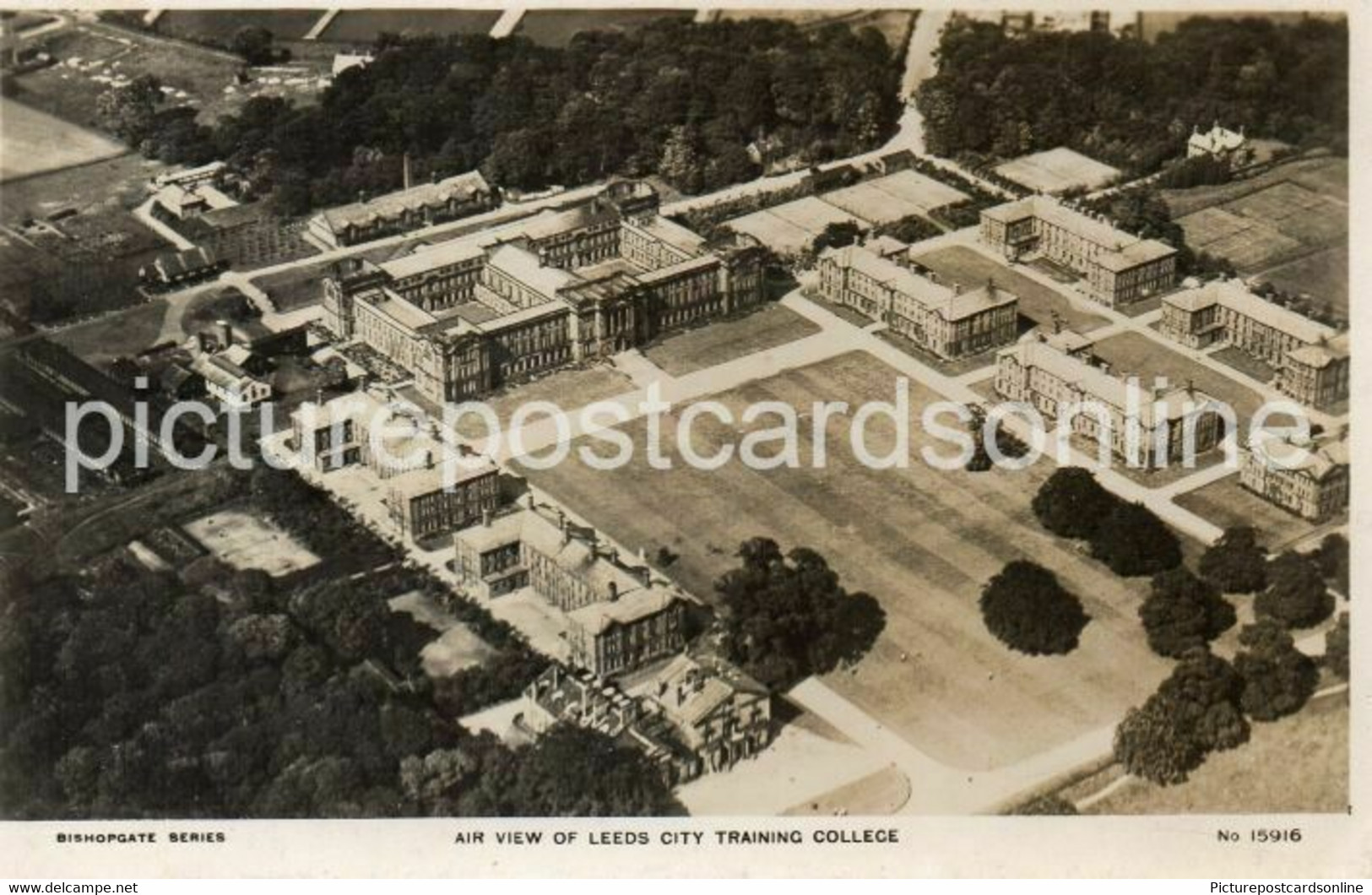 AIR VIEW OF LEEDS CITY TRAINING COLLEGE OLD R/P POSTCARD YORKSHIRE - Leeds