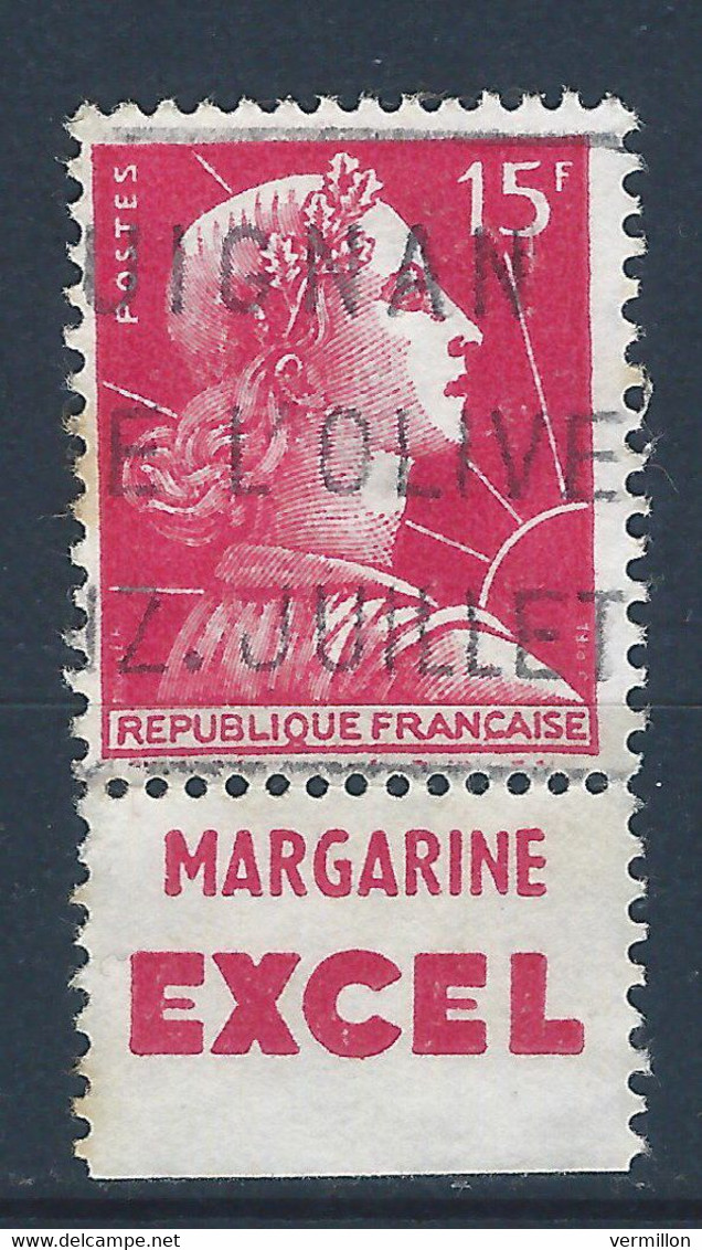 HH-/-512- N° 1011a, OBL. PUB , " MARGARINE EXCEL "  VOIR IMAGES POUR DETAILS, IMAGE DU VERSO SUR DEMANDE, - Autres & Non Classés