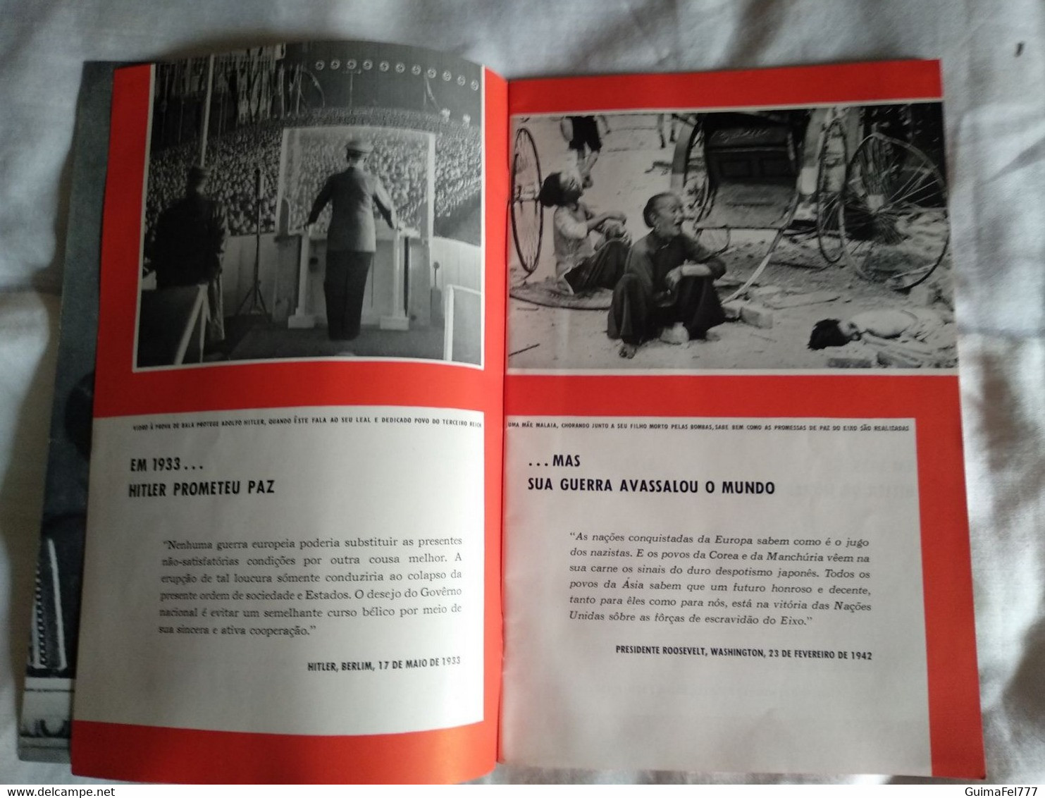 " Não Sou Tão Idiota Que Deseje A Guerra...- HITLER - Publicado Pelo Governo Dos Estados Unidos Da América. - Magazines