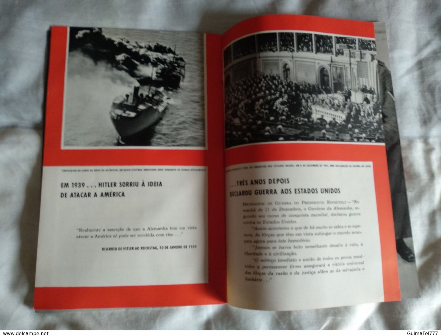 " Não Sou Tão Idiota Que Deseje A Guerra...- HITLER - Publicado Pelo Governo Dos Estados Unidos Da América. - Revues & Journaux