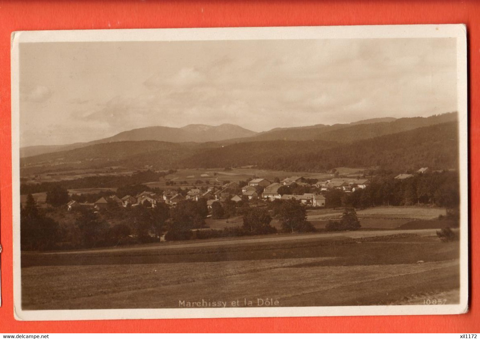 ZMU-38 District Nyon Marchissy Et La Dole. Sepia. Circulé 1924   Perrochet 10857 - Marchissy