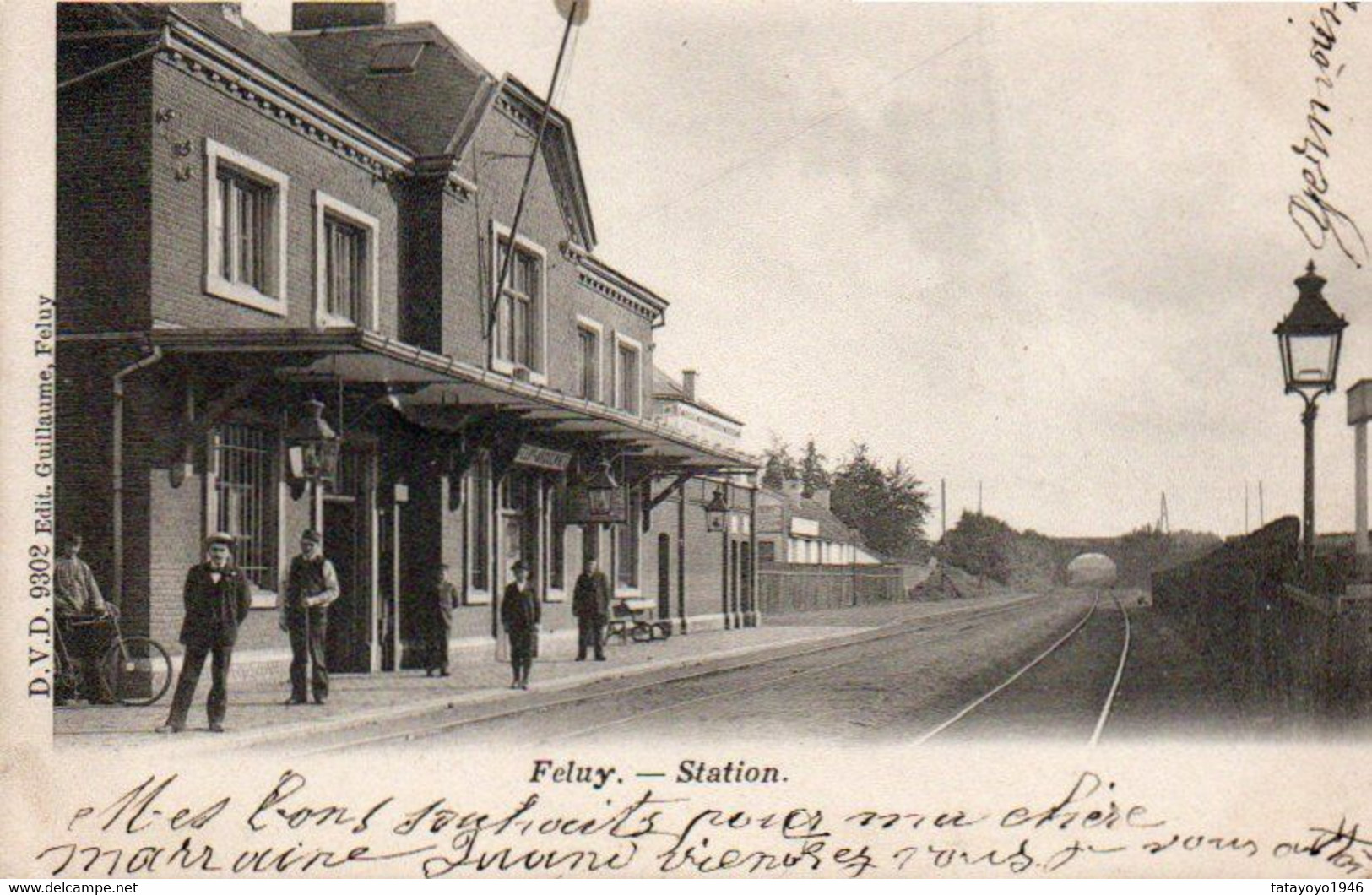 Feluy  Station  Animée Voyagé En 1908 - Seneffe