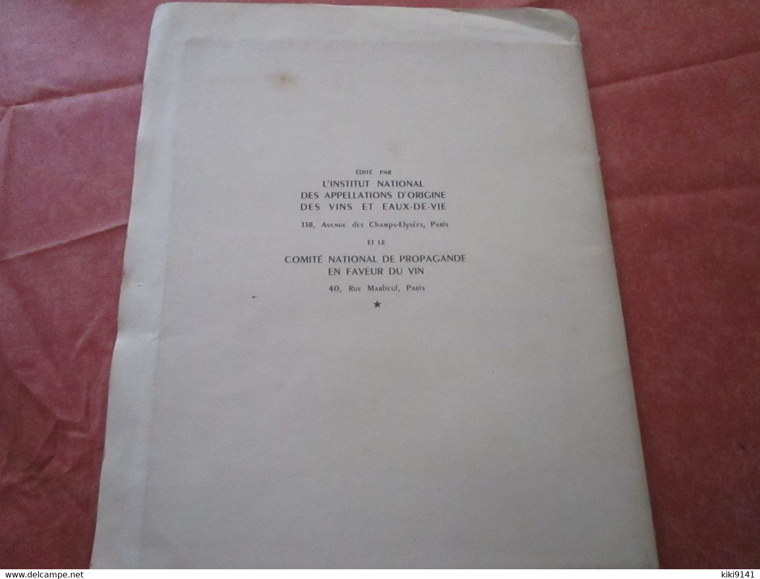 INTRODUCING FRENCH WINES - Le Comité National De Propagande En Faveur Du Vin (28 Pages) - Autres & Non Classés