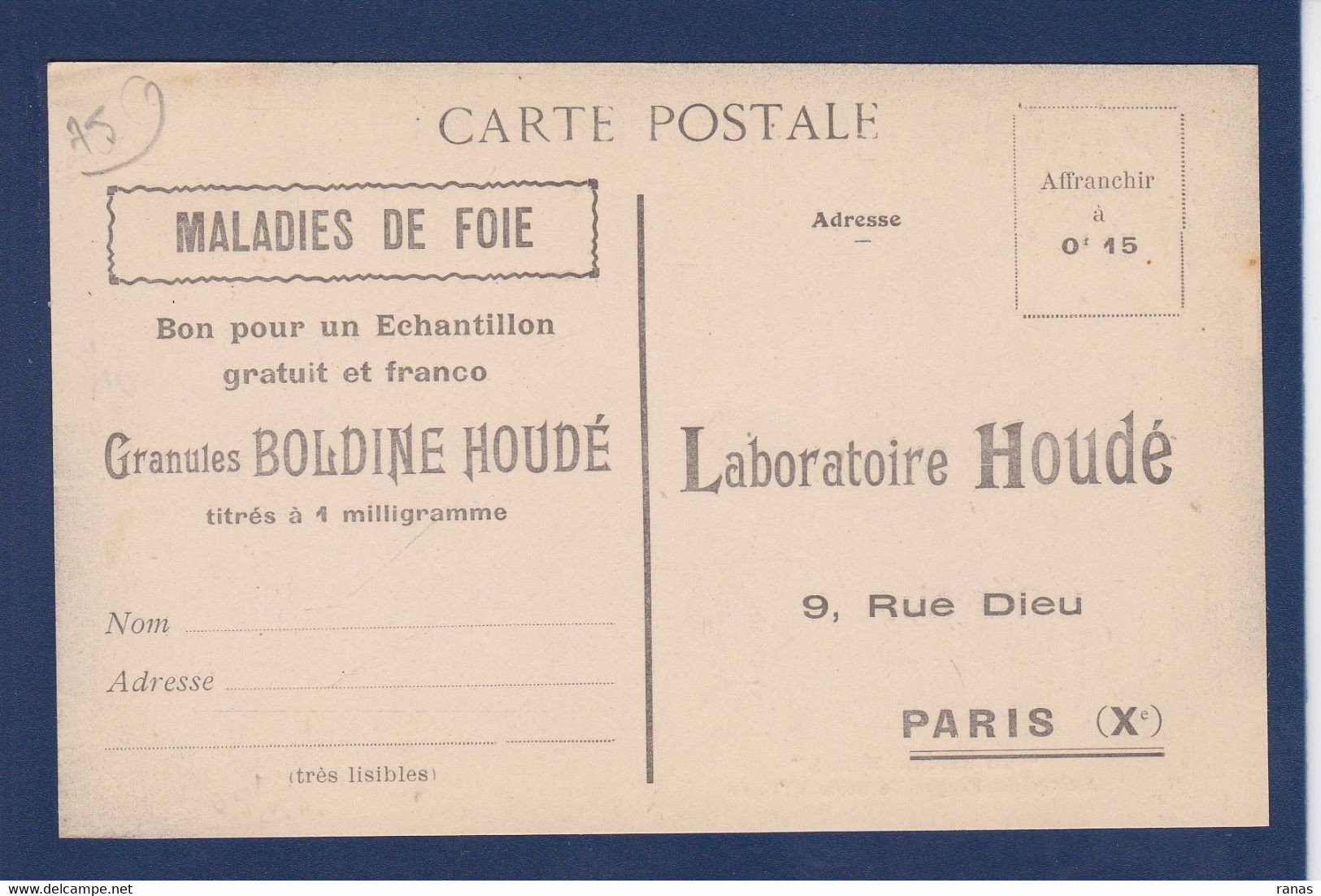 CPA [75] Paris > Petits Métiers à Paris La Boldine Houdé Camion Voir Dos Médecine Santé - Artigianato Di Parigi