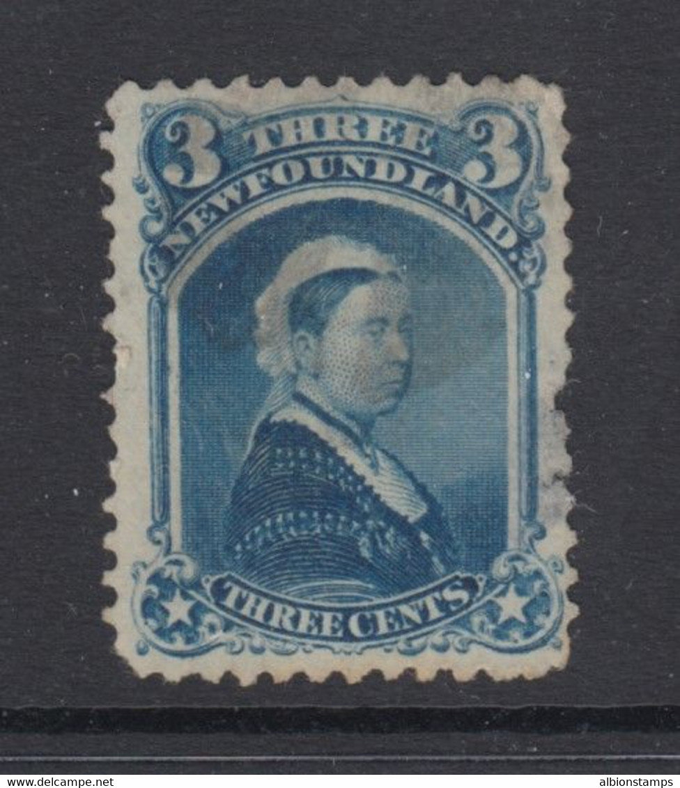 Newfoundland, Scott 34 (SG 37), Used (thin) - 1857-1861