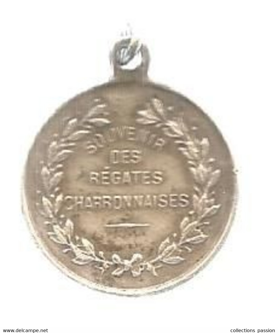 Médaille , Souvenir Des REGATES CHARRONNAISES, Charente Maritime , Sports , Voile , 2 Scans - Autres & Non Classés