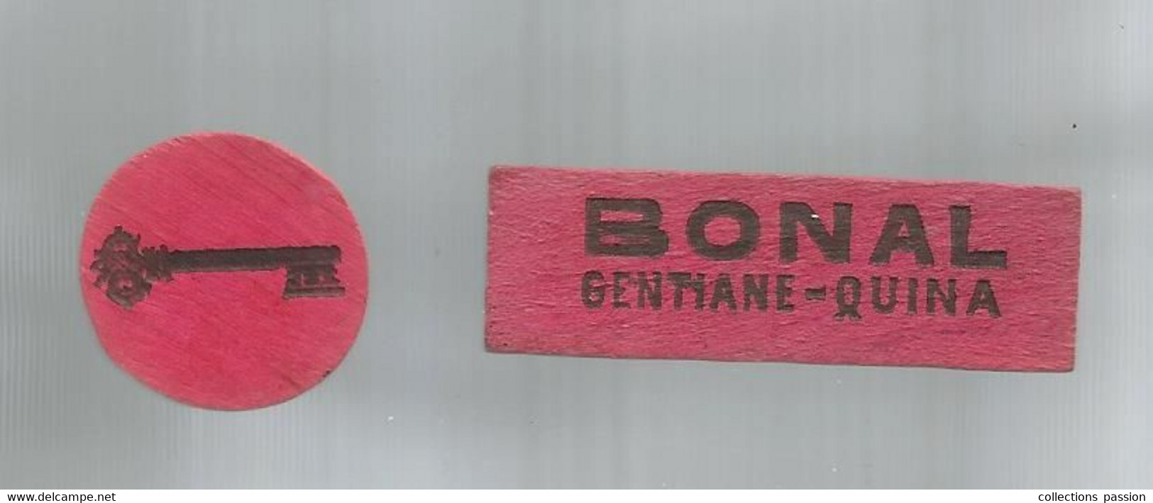 Jeton Pour Jeux De Cartes , Publicité , BONAL GENTIANE-QUINA , 2 Scans , LOT DE 2 - Andere & Zonder Classificatie