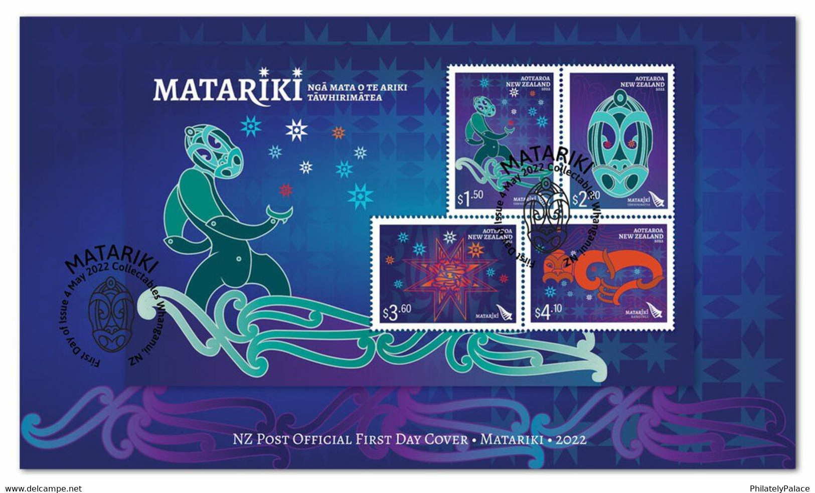 New Zealand 2022 New *** Matariki , Pleiades Star Cluster, Astronomy, Space, MS FDC (**) - Cartas & Documentos