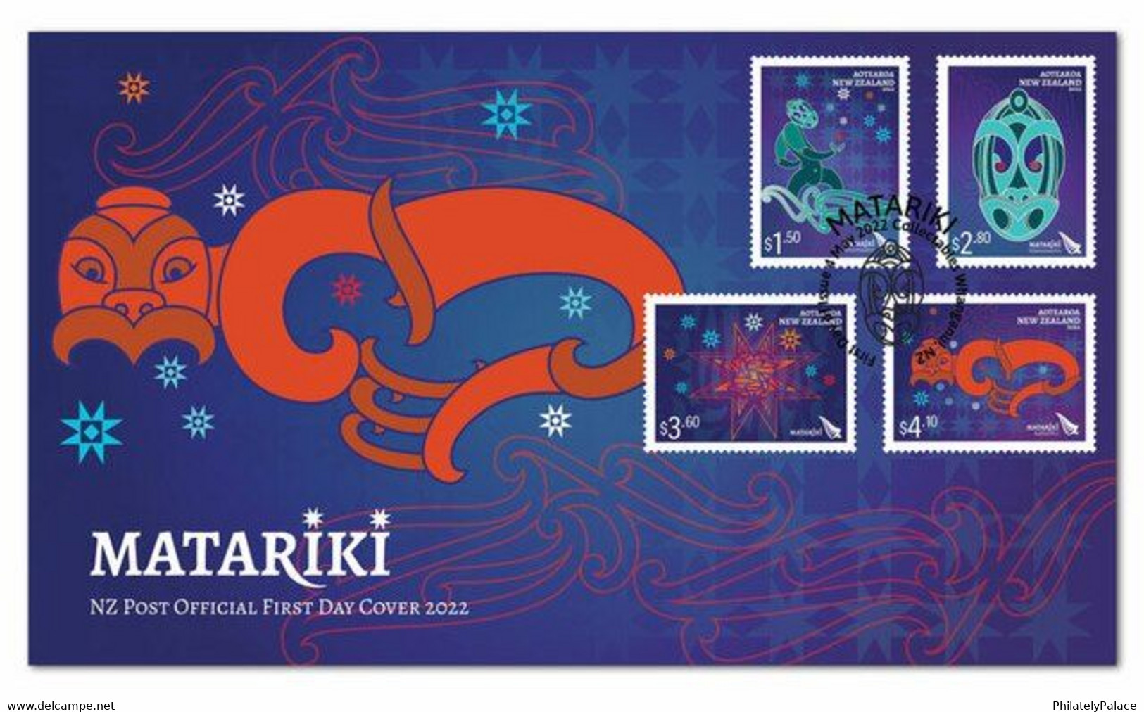 New Zealand 2022 New *** Matariki , Pleiades Star Cluster, Astronomy, Space, Stamp FDC (**) - Lettres & Documents