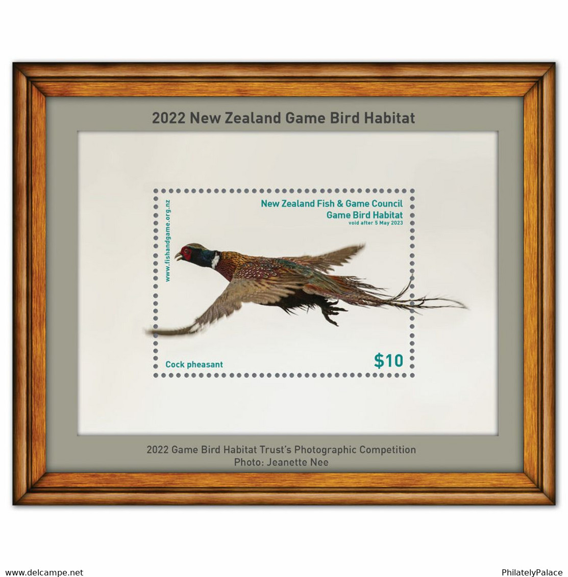 New Zealand 2022 New *** Game Bird Habitat , Fauna, Cock Pheasant MS MNH (**) - Ongebruikt