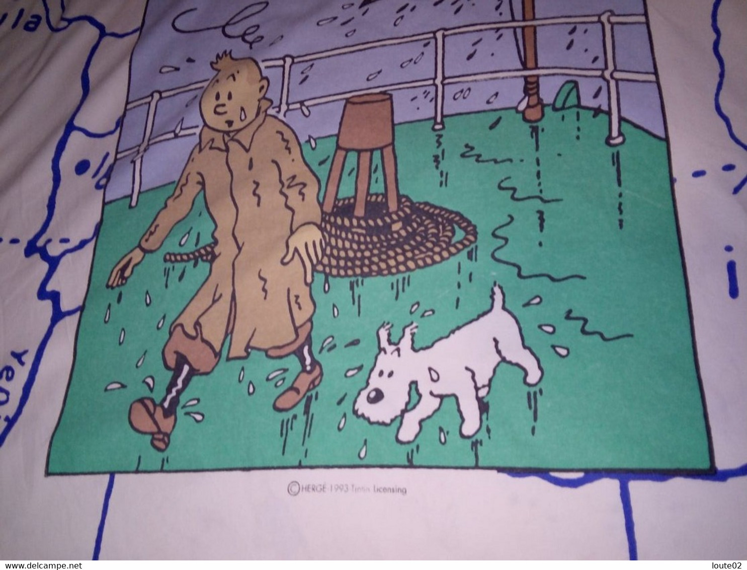 Tintin    Housse De Couette Tintin Herge 1993 - Andere & Zonder Classificatie
