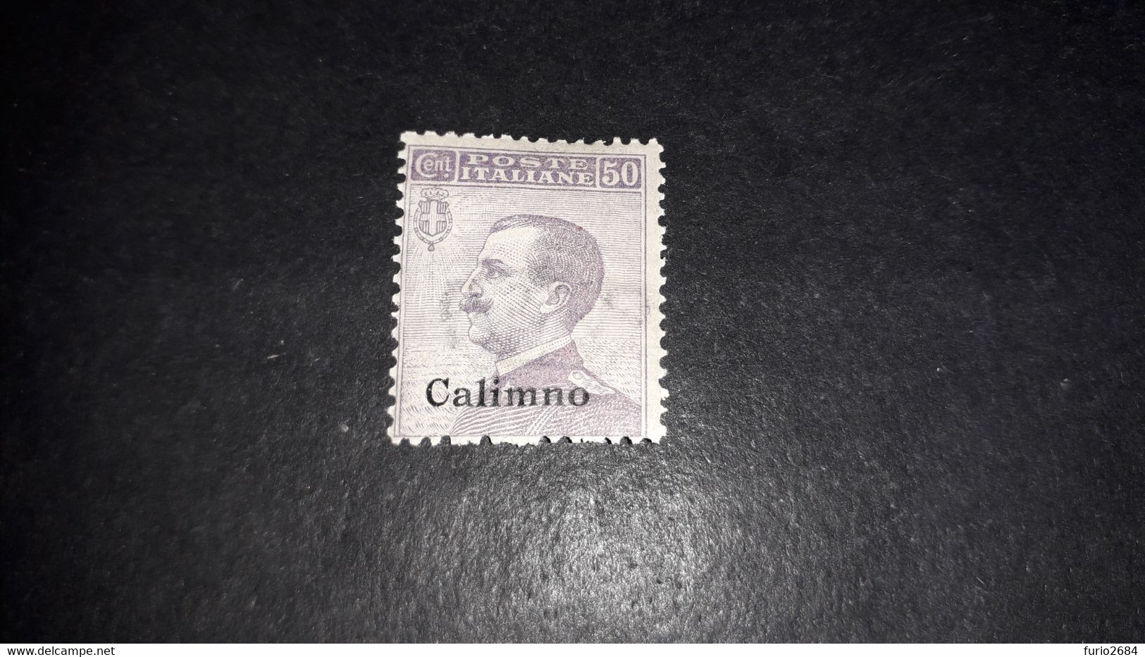 04AL16 POSSEDIMENTI ITALIANI ISOLE EGEO 1912 FRANCOBOLLI D'ITALIA SOPRASTAMPATI CALIMNO 50 CENT. "X" - Aegean (Calino)