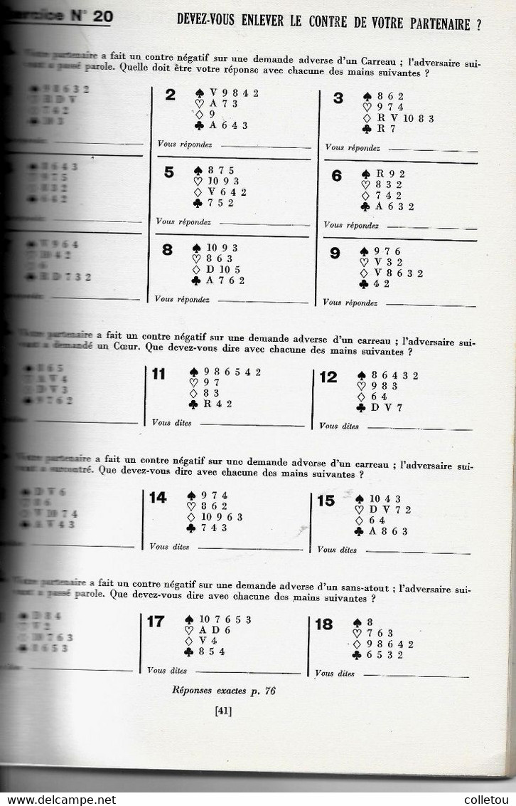 LE BRIDGE Sans MAITRE Par Ely CULBERTSON. Nouvelle édition (SELF-TEACHER). 1949 - Palour Games