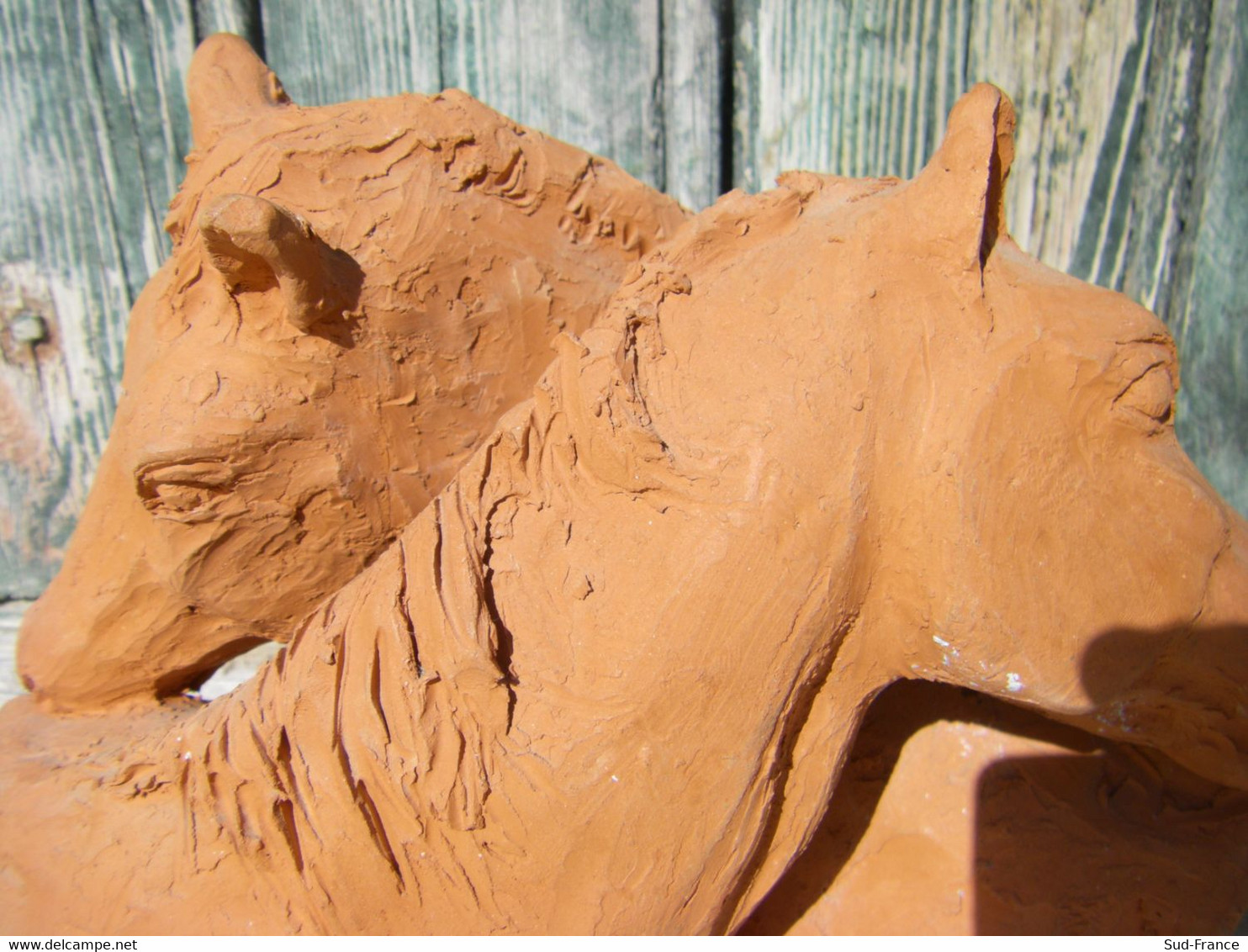Sculpture équine En Terre Cuite. - Other & Unclassified