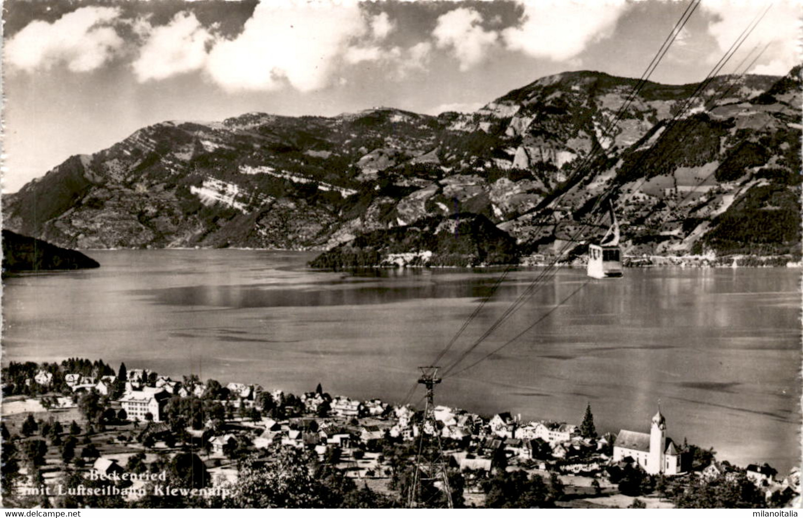 Beckenried Mit Luftseilbahn Klewenalp (5580) * Karte Von 1939 * Feldpost - Beckenried