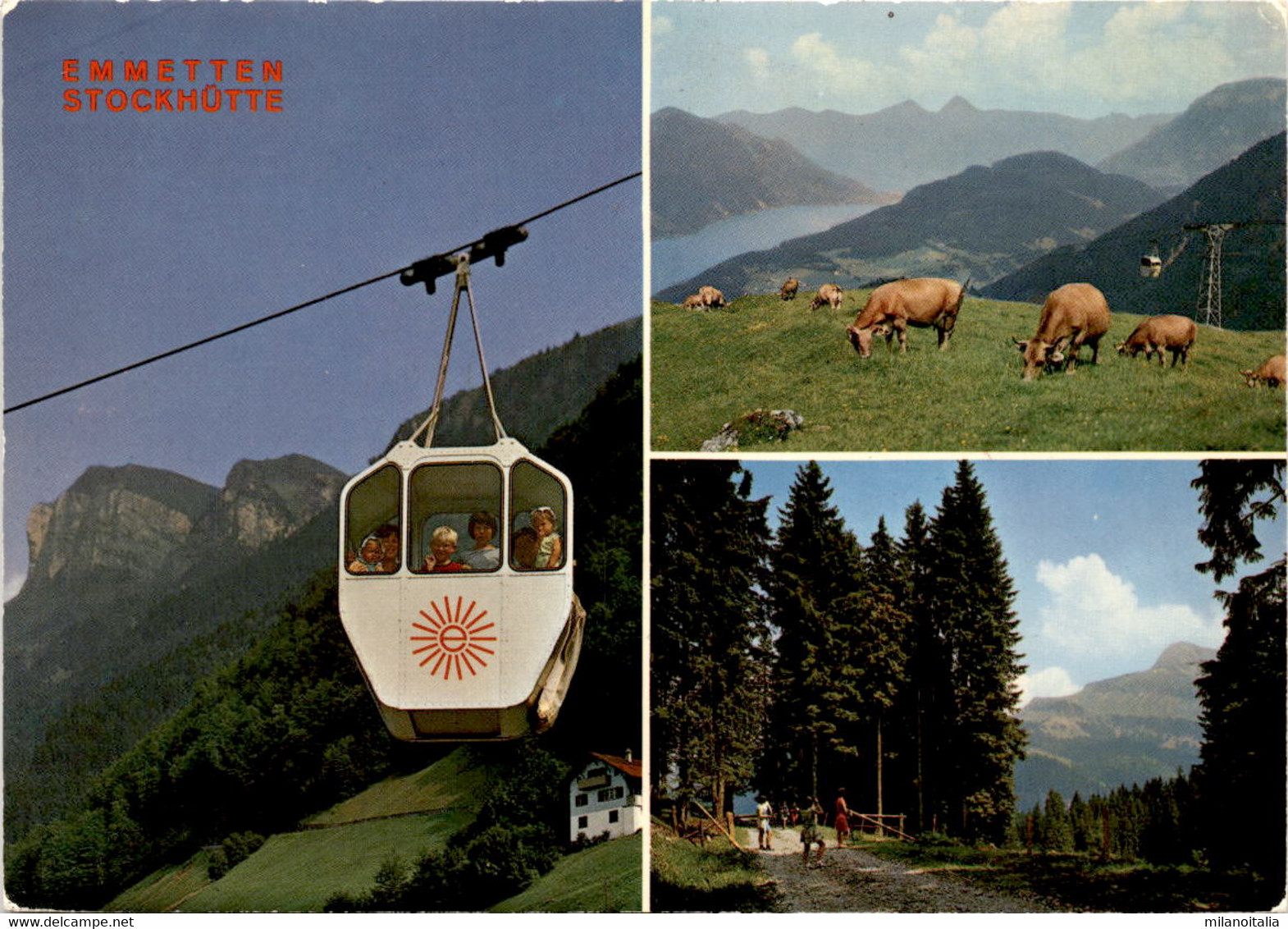 Emmetten-Stockhütte - Gondelbahn - 3 Bilder (7697) * 24. 8. 1977 - Emmetten