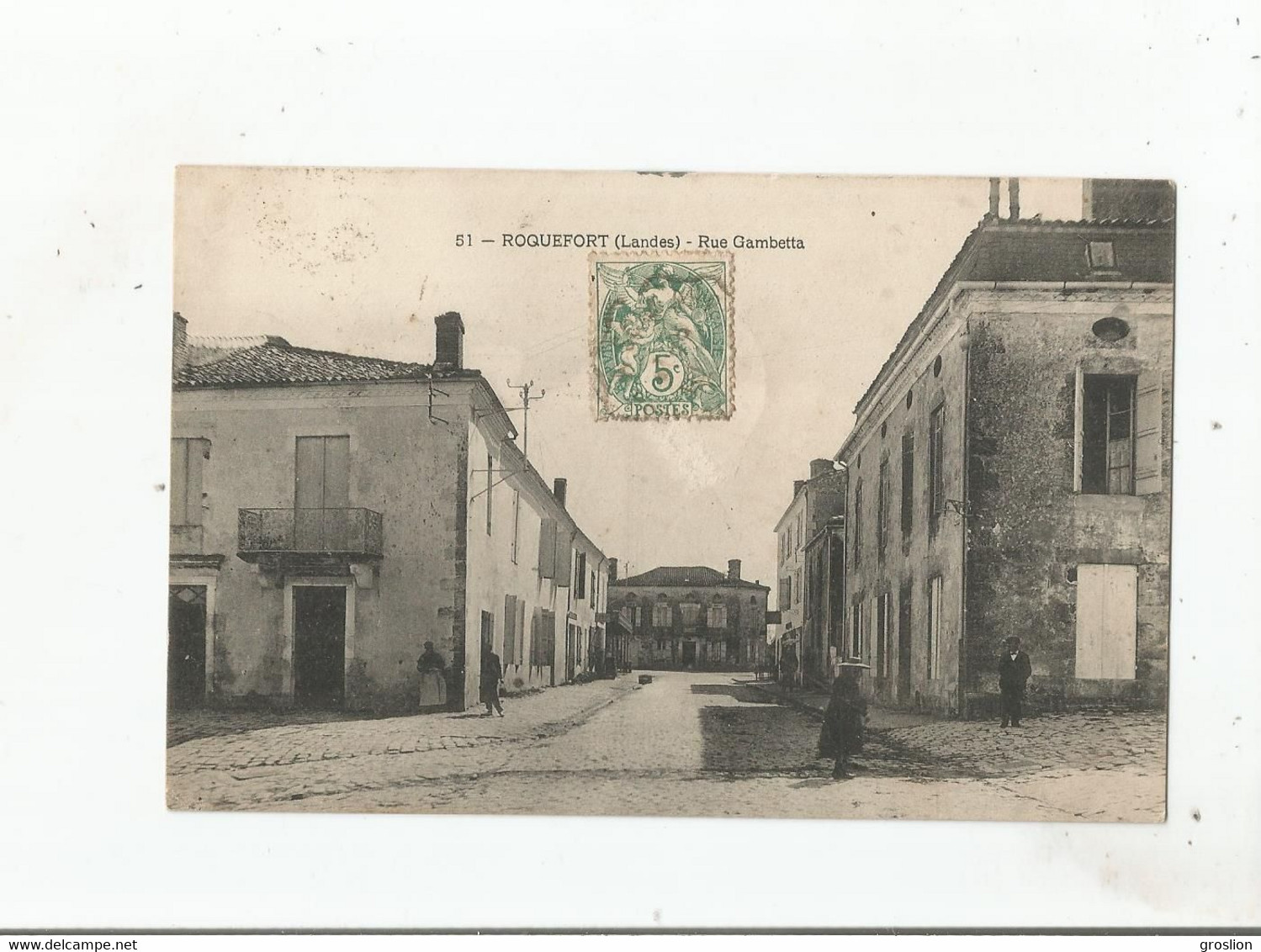 ROQUEFORT (LANDES) 51 RUE GAMBETTA (PETITE ANIMATION) 1907 - Roquefort